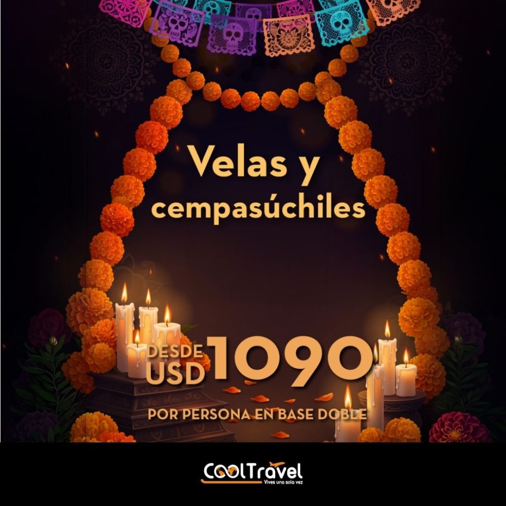 México — Velas y cempasúchiles
